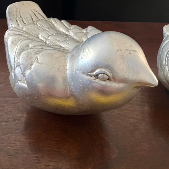 Pottery Barn Kids- silver leaf decorative bird curios. - Picture 7 of 9